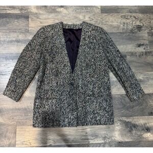 W.L.B.W. Tweed Blazer‎ Jacket Single Button Career Made in USA Size 12 vintage